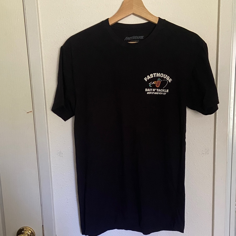 Men’s Fasthouse Bait N’ Tackle Gone Fishin Black Graphic T-Shirt